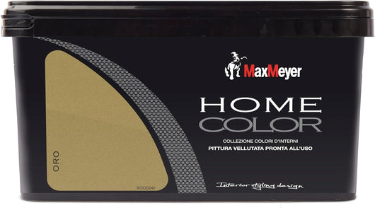 Idropittura Colorata Superlavabile per Interni HomeColor, Colore Oro, 2.5L