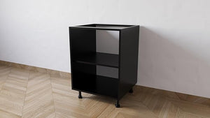 Mobile Base 60 Compreso Di Anta. H 72 Cm L 60 Cm P 55.5 Cm. Spedizione In Kit Nero