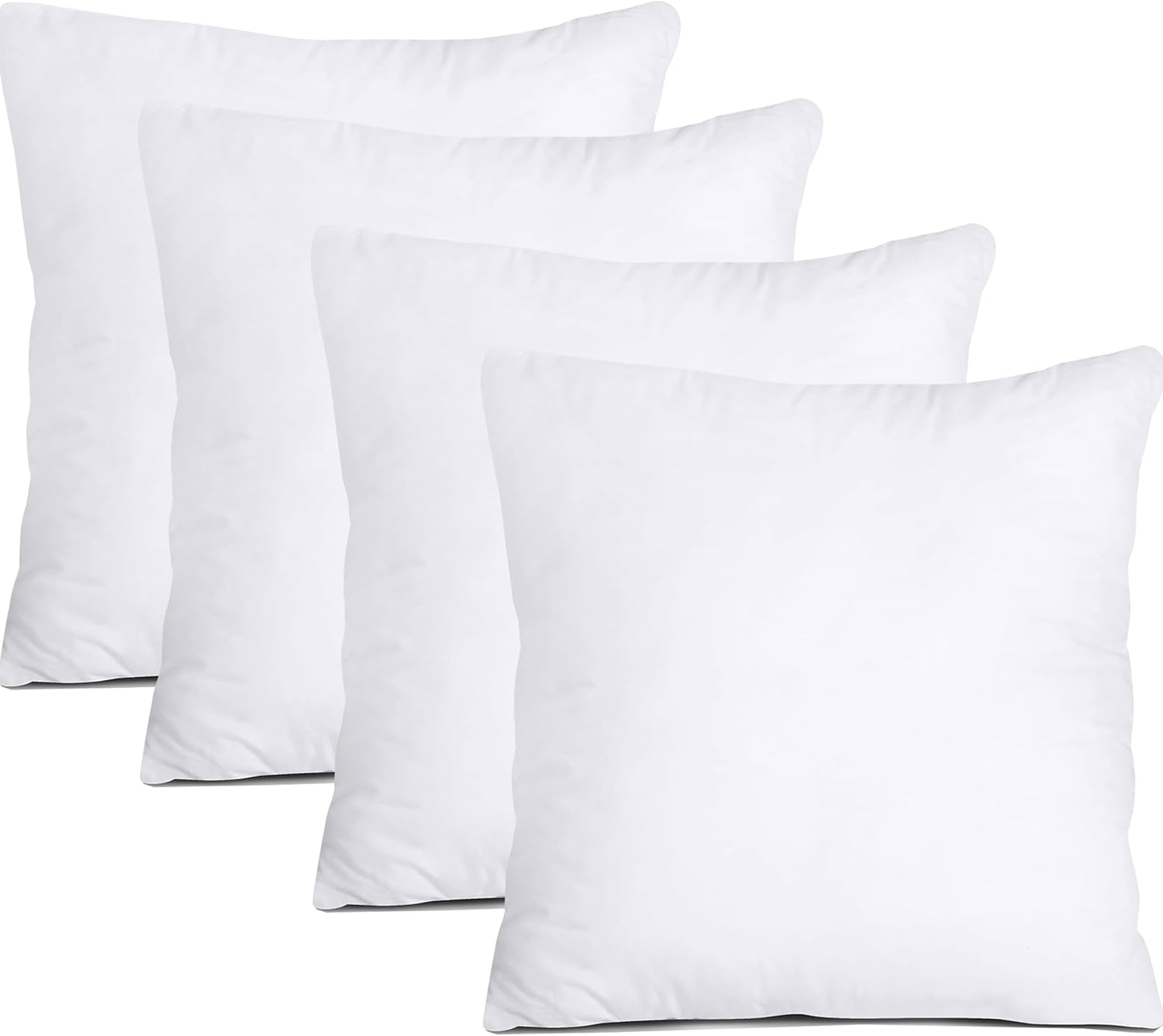 Set 4 Imbottiture Cuscini Divano 45 cm, Anima Anallergica, Cuscino Morbido per Arredo, Cuscino Interno Made in Italy (4 Imbottiture, 45x45 Cm)