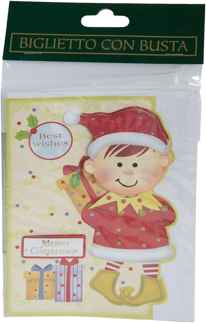 Set 8 Biglietti Augurali di Natale con Busta – Design Assortiti – Biglietti di Auguri Natalizi in Carta – Formato 14 x 24,5 cm