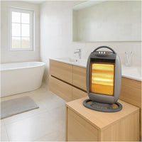 NIKLAS CLASSIC STUFA ALOGENA 1200W oscillante 3 potenze grigia