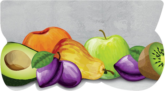 Le Forme Frutta Tappeto Cucina 50x90 cm Sagoma Pvc Moderno Antiscivolo Stampa Digitale 3D