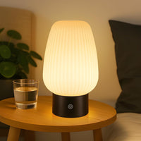 ZMH Lampada da tavolo LED bianca wireless touch dimmerabile ricaricabile per camera letto comodino