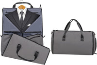 Borsone da Viaggio e Porta Abiti 2 in 1, Borsa da Viaggio con Scomparto per Scarpe e Tracolla Regolabile, Impermeabile, 50L (Grigio Scuro)