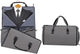 Borsone da Viaggio e Porta Abiti 2 in 1, Borsa da Viaggio con Scomparto per Scarpe e Tracolla Regolabile, Impermeabile, 50L (Grigio Scuro)