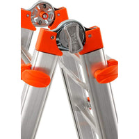 SCALA ALLUMINIO TELESCOPICA MULTIFUNZIONE GRADINI 6+6 PEPPINA 150KG GIGANTISSIMA GIERRE AL060