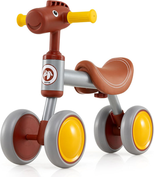 Bicicletta Senza Pedali per Bambini, Bici Equilibrio per Bambini con Sedile in Pelle Aritificiale e Ruote in Schiuma EVA, Bike per Bambini 18-36 Mesi, Portata 25 kg