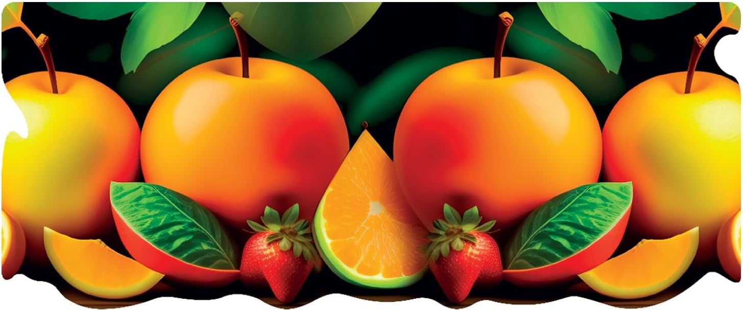 Le Forme Spicchi Tappeto Cucina 50x120 cm Sagoma Pvc Moderno Antiscivolo Stampa Digitale 3D