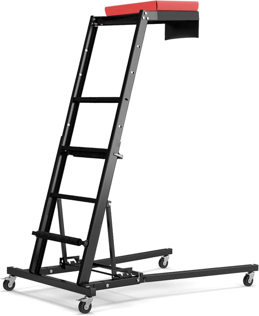 Creeper Pieghevole per Motore, Creeper per Motore Auto con Altezza Regolabile e Angolazione, 4 Ruote, Piattaforma Imbottita, Capacità Carico 180kg, per Garage e Officina di Riparazione