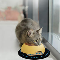 Coppia Tappetini SottoCiotola Gomma Sostenibile Antiscivolo Cane Gatto Tondi