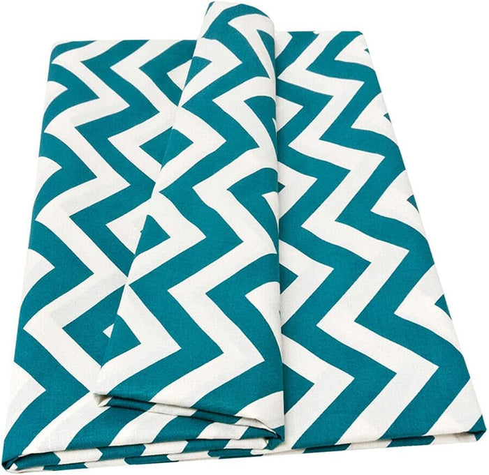 Telo Arredo Copritutto 170x280 cm Letto Poltrona Copridivano Cotone Cuoricini Verde Motivo Zig Zag