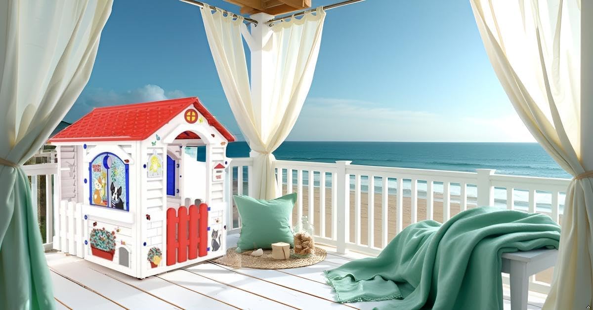 Casetta da giardino bambini Casetta per bambini Country Cottage | Casetta da giardino per bambini dai 2 anni in su | Res