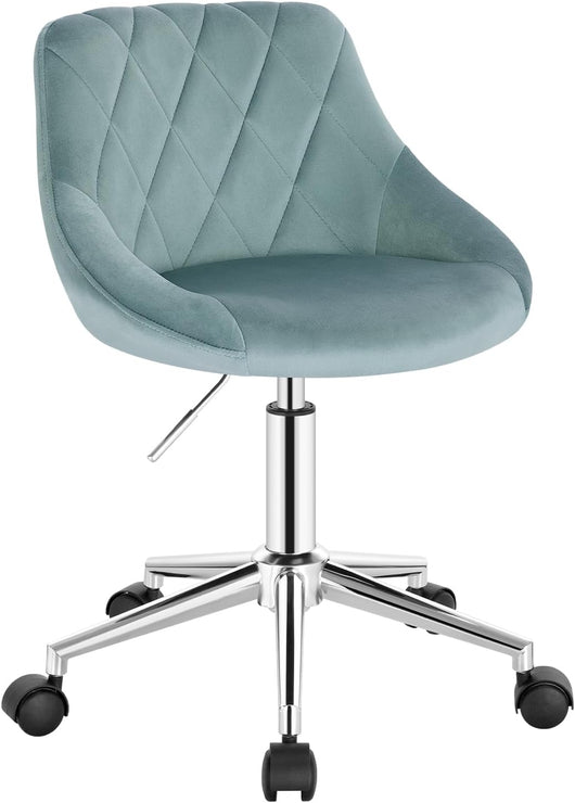 Sedia da Scrivania Moderna, Sgabello Regolabile Senza Braccioli, per Camera da Letto Studio Soggiorno, Turchese