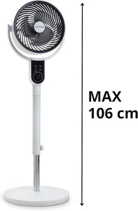 Innoliving Ventilatore a Piantana Digitale High Tech INN-533, Slim Design, Display Touch, Telecomando, Oscillazione 3D, Timer 12h, 3-12 Velocità, 50W, Ventilazione Potente fino a 5m