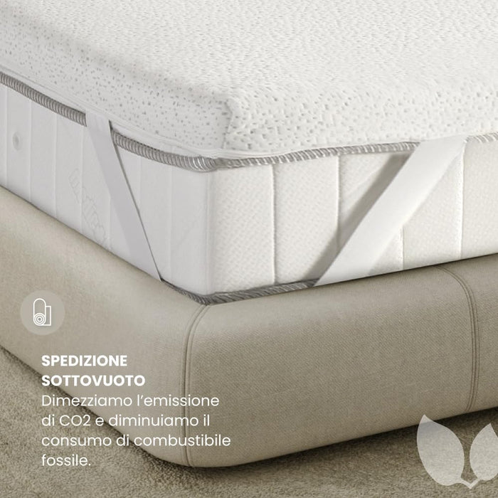 Topper Matrimoniale 160x190, Memory Foam, Regolatore di rigiditÃ , Correttore, Alto 6 cm, Sfoderabile, 100% Made in Italy