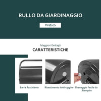 Rullo per Prato Larghezza 90cm Ø30, capacità di Riempimento 63L (Nero)