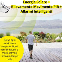Telecamera WiFi Esterno con Pannello Solare 2MPX, Visione Notturna Infrarossi, Rilevamento Movimento, Audio Bidirezionale, Sicurezza IP con App iCSee e Supporto SD