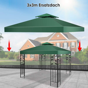 Tetto di Ricambio per Gazebo da Giardino Copertura di Ricambio Gazebo 3 x 3 m (Verde)