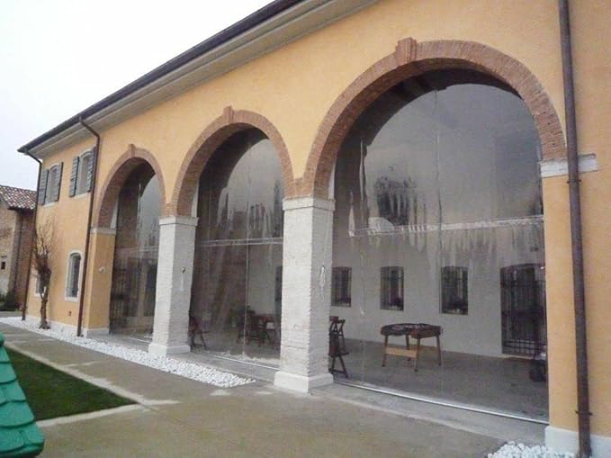 Telo PVC Trasparente IGNIFUGO - Altezza 180cm, Spessore 0.65mm: Resistente, Impermeabile, Vendita al Metro - Ideale per Interni, Esterni