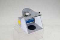 Cabina di Aspirazione per Verniciatura Aerografo 4m3/min con 3 Luci LED, Cabina Verniciatura Portatile con Piattaforma Girevole, Cabina a Spruzzo con Tubo Filtrante per Modelli e Artigianati