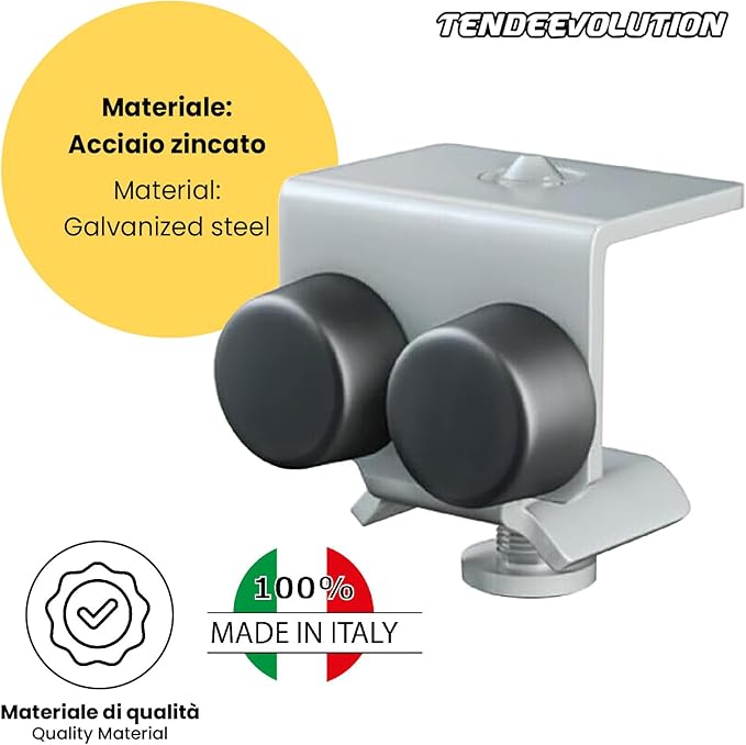 Paracolpo di Protezione per Profilo Superiore Monorotaia MR3 – Accessorio di Sicurezza per Sistema di Binari