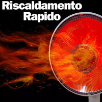 Stufa Piantana a Carbonio, Ventilatore Aria Calda, Oscillante 90°, Riscaldamento Rapido 500W/1000W, Sicura Antiribaltamento, Regolazione Potenza per Casa e Ufficio.