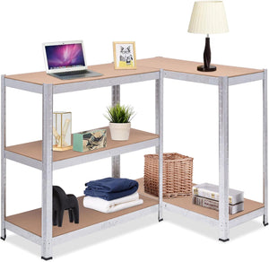 Scaffale per Garage, Scaffalatura a 5 Ripiani, Capacità 175kg Ogni Ripiano, Struttura Acciaio Resistente, 180x90x40cm