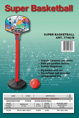 Canestro da Basket Bambini Mini Regolabile CM Interno Camera Giochi Esterno Altezza Pompa Giocattolo Giocattoli Pallacan