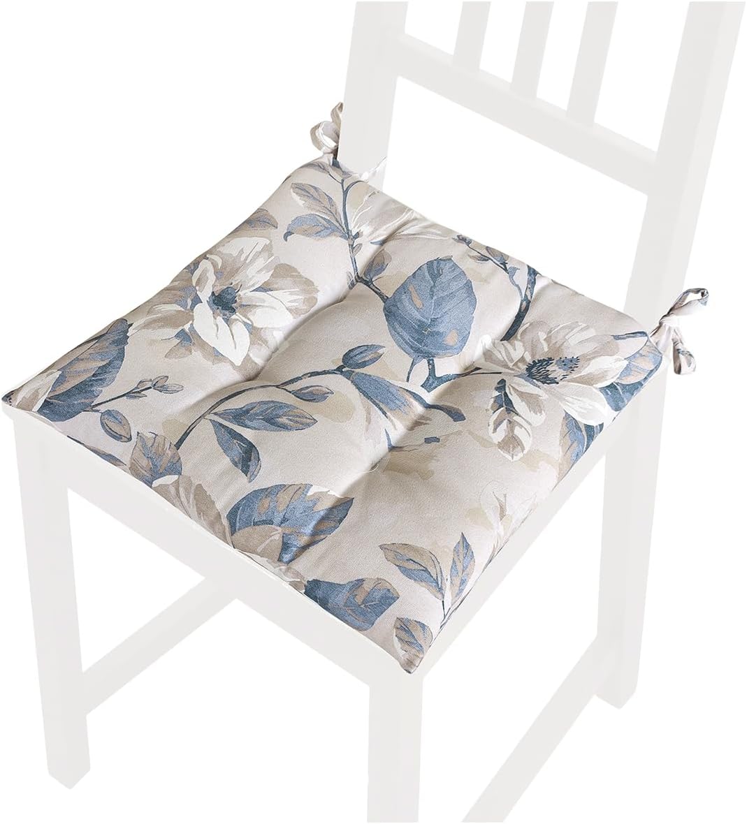 Set 4 Cuscini Sedia Casa Shabby Chic Morbidi Imbottiti Ovatta Universali Coprisedie Cotone Lavabili