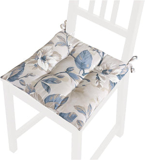 Set 4 Cuscini Sedia Casa Shabby Chic Morbidi Imbottiti Ovatta Universali Coprisedie Cotone Lavabili