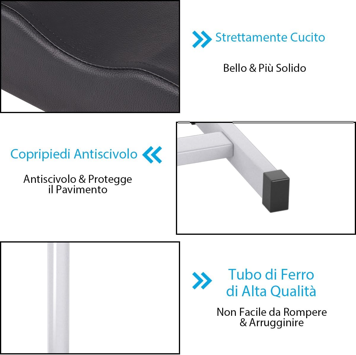 Poggiapiedi Pedicure Manicure, Sgabello Pedicure Estetista Regolabile in Altezza, Poggia Piedi per Pedicure con Cuscino Spesso (Nero)