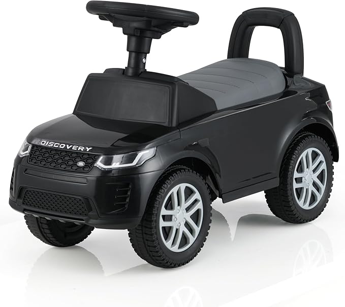 Macchinina Cavalcabile per Bambini, Macchina a Spinta con Clacson, Suoni del Motore e Spazio di Stoccaggio, Auto Giocattolo per Bambini da 1-3 Anni (Nero)