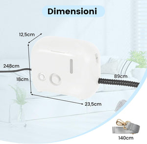 1500W Pulitore a Vapore Portatile, Vaporizzatore Domestico con Serbatoio d'Acqua 1 L (Sostenibile), Tempo Riscaldamento 10s, Macchina per Pulizia a Vapore Multiuso (Bianco)