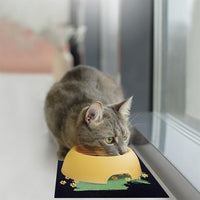 Coppia Tappetini SottoCiotola Gomma Sostenibile Antiscivolo 30x30 cm Cane Gatto Dis.D