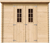 TIMBELA M310C+M310G Casetta da Giardino in Legno per Esterni CON PAVIMENTO TRATTATO 239x144xA200 cm/2.6m2 