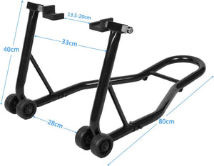 Cavalletto per Moto, Cavalletto Posteriore Moto Universale, Regolabile in Larghezza(nero)