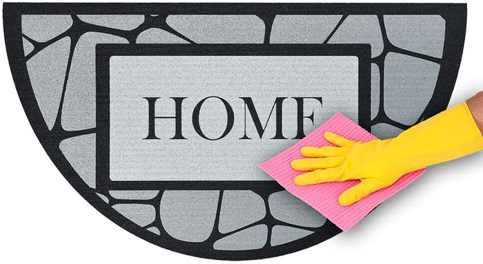 Zerbino Gomma Sostenibile 40X70 Antiscivolo Ingresso Interno Esterno Moderno Semiluna Dis.MA