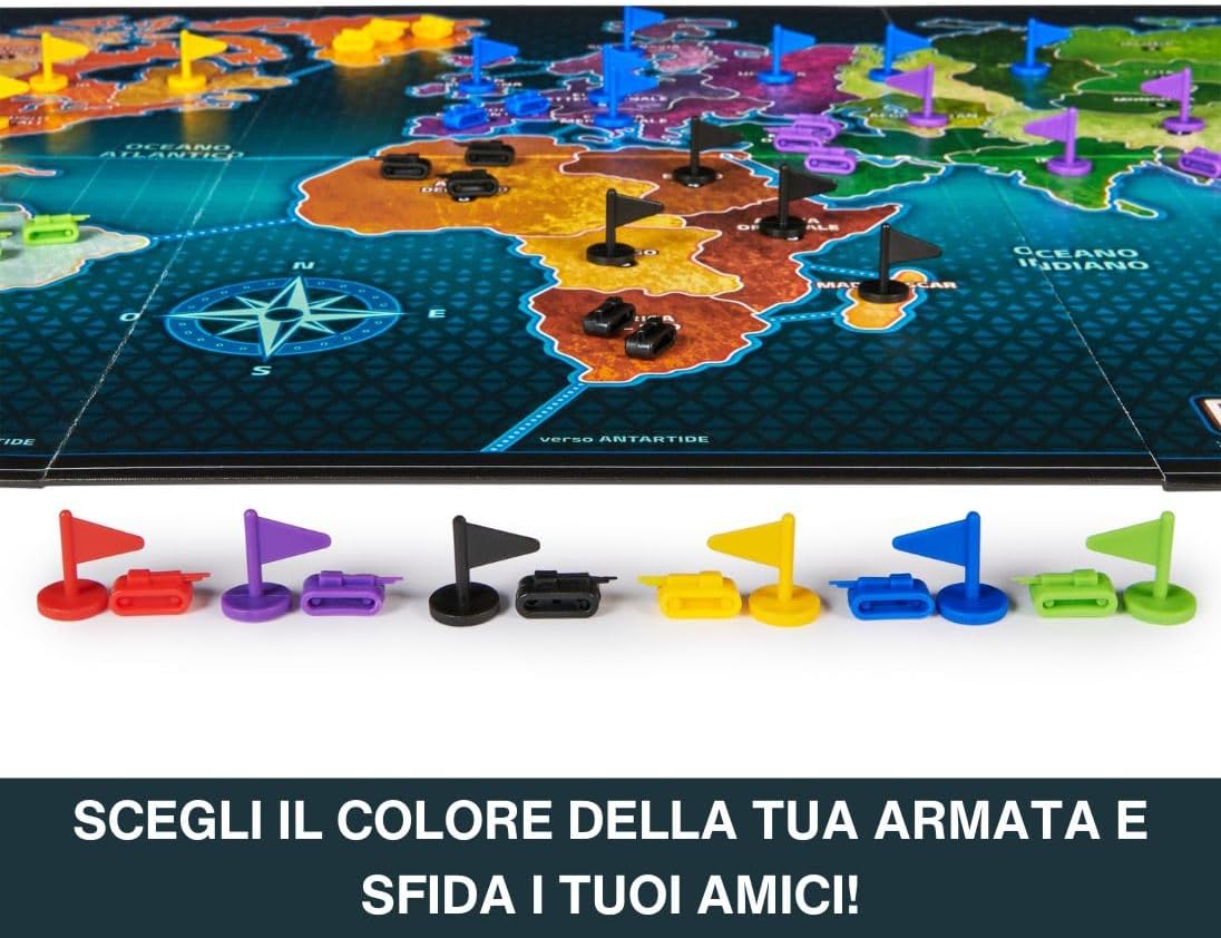 Editrice Giochi, Risiko, Giochi in Scatola, Risiko Classico Edizione 2023, Giochi di Società e Strategia per Famiglia e