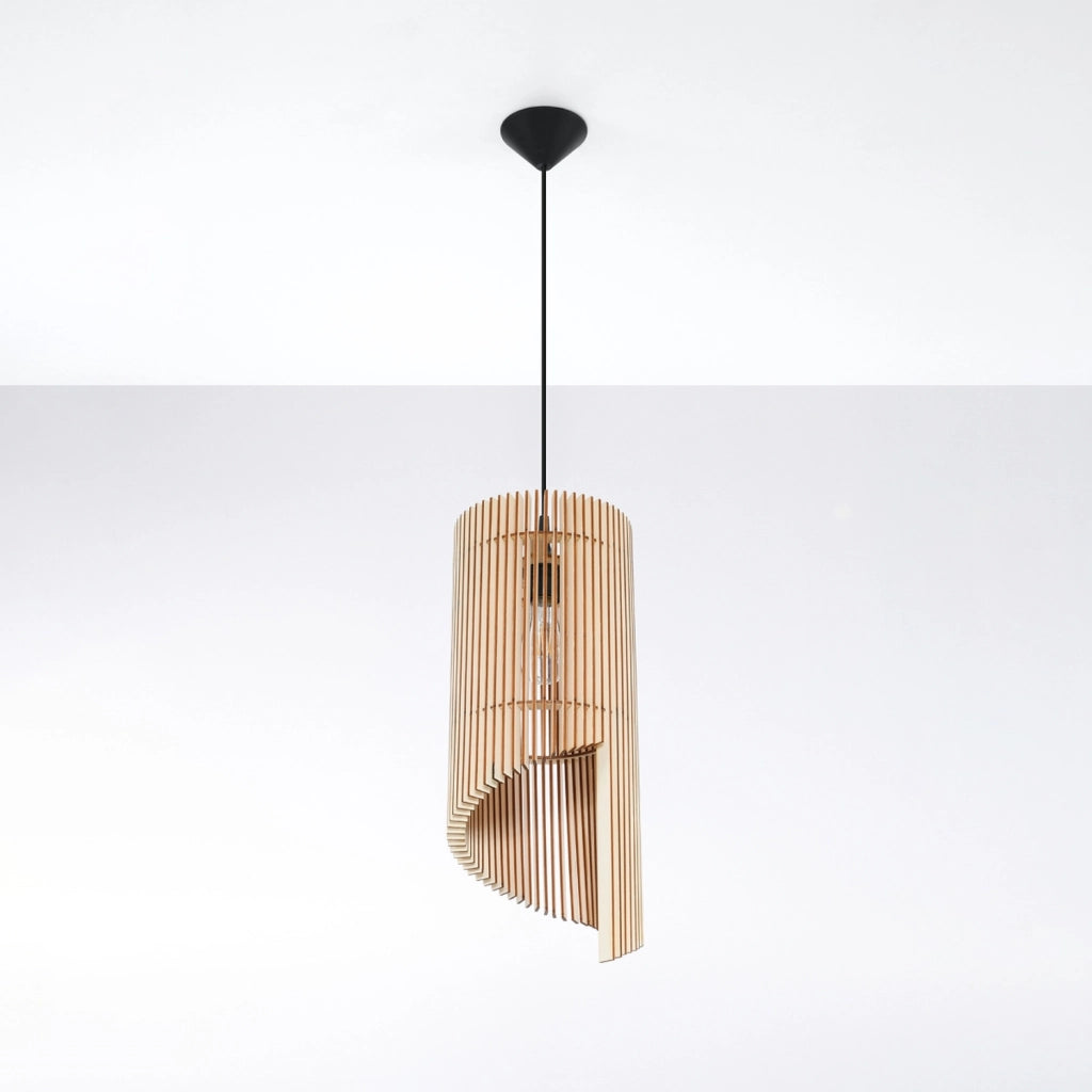Lampada a sospensione VIVARA Pure Lume legno/nero 21cm