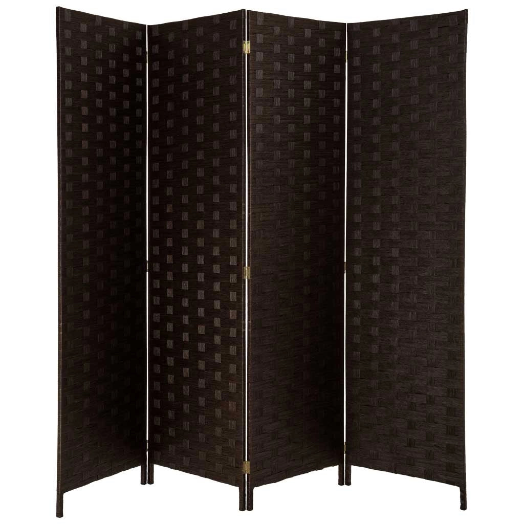 Biombo de papel trenzado 4 hojas 50(x4)x3x180h cm