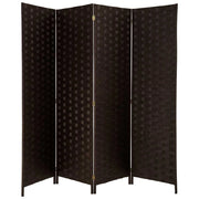 Biombo de papel trenzado 4 hojas 50(x4)x3x180h cm