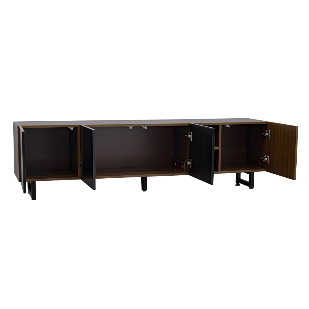 Mobile TV a 4 Ante in Legno Vintage ¨C MINIMAL ¨C 180x38x50 cm