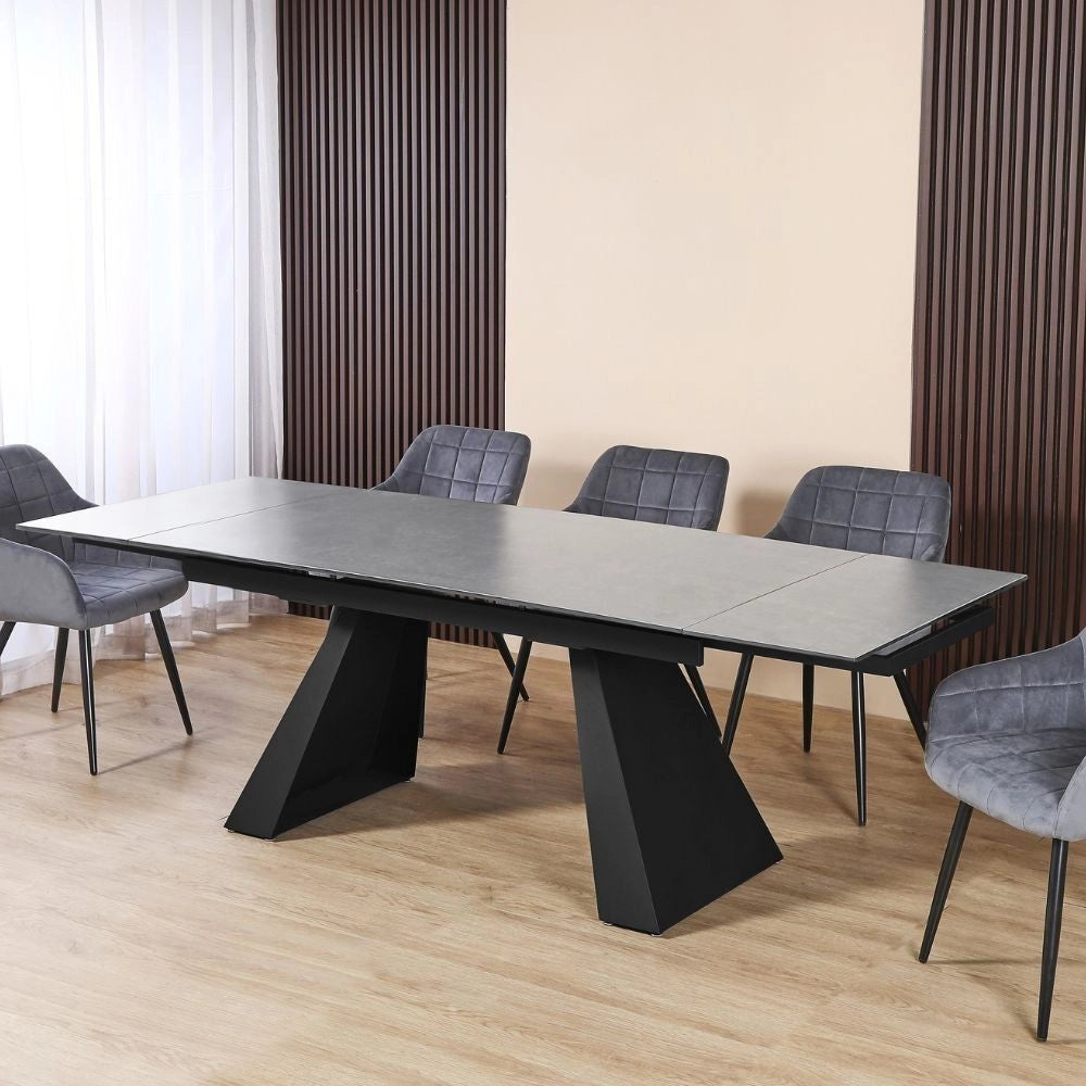 Tavolo allungabile Ariel piano ceramica ossido 160x90x75h