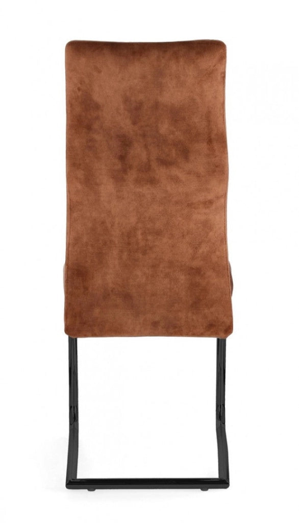 Set 4 Sedie 43,5x62x102h cm Thelma Velluto Ruggine