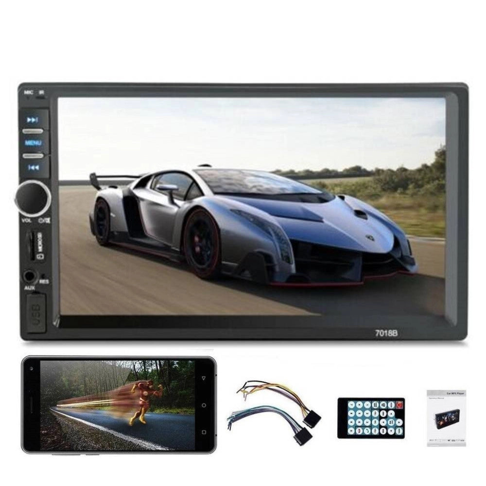 Trade Shop - Bluetooth Autoradio 7" 2 Din Touch Screen Stereo Mp5 Mp3 Media Player 7018b -