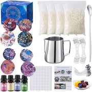 Kit per creare candele DIY, set di regalo, cera d'api, 50 stoppini per candele con supporto, 8 contenitori per candele DIY, 123 set di candele profumate (Modello DIY-3) (Modello DIY-2)