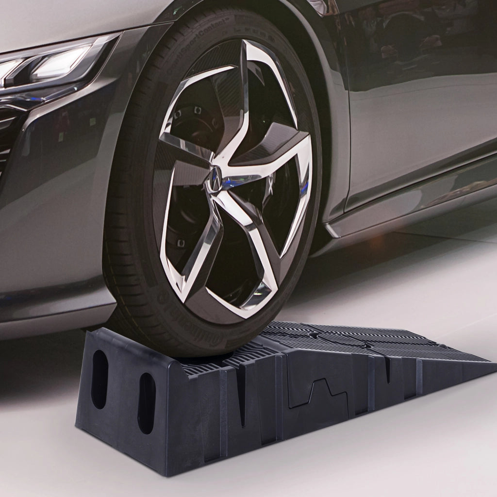 Rampa per Auto in Plastica ¨C zephmum ¨C 91x30x21 cm, Nero, 5 Tonnellate
