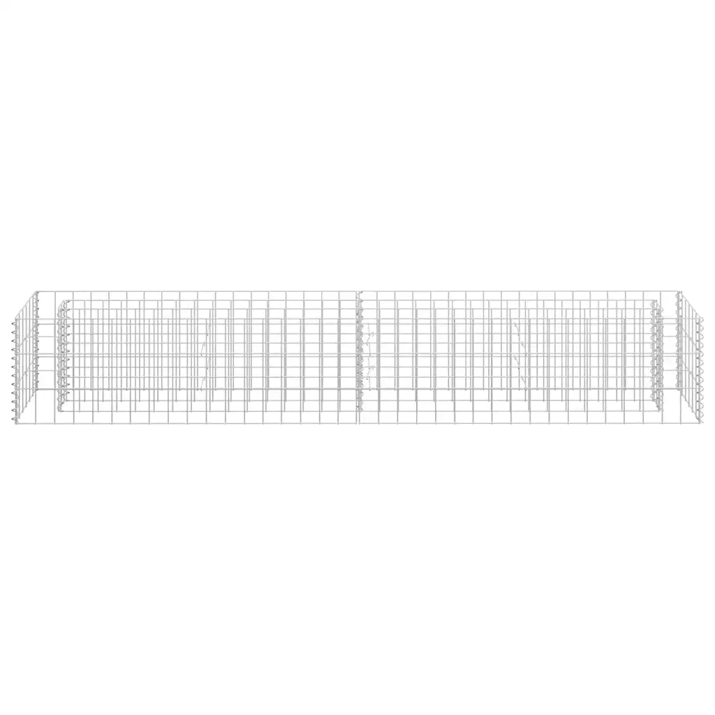 Gabbione Letto Rialzato in Acciaio Zincato 180x30x30 cm 145633
