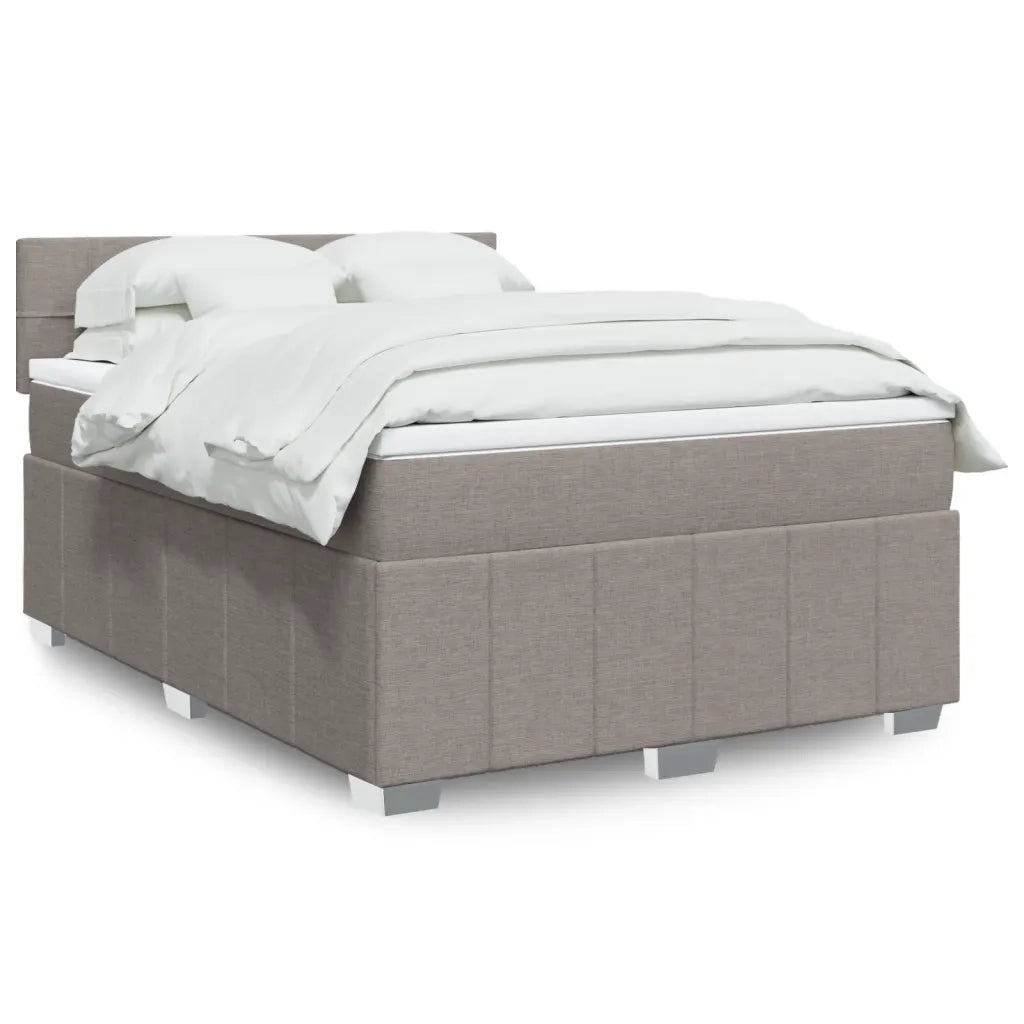 Giroletto a Molle con Materasso Tortora 160x200 cm in Tessuto 3287123