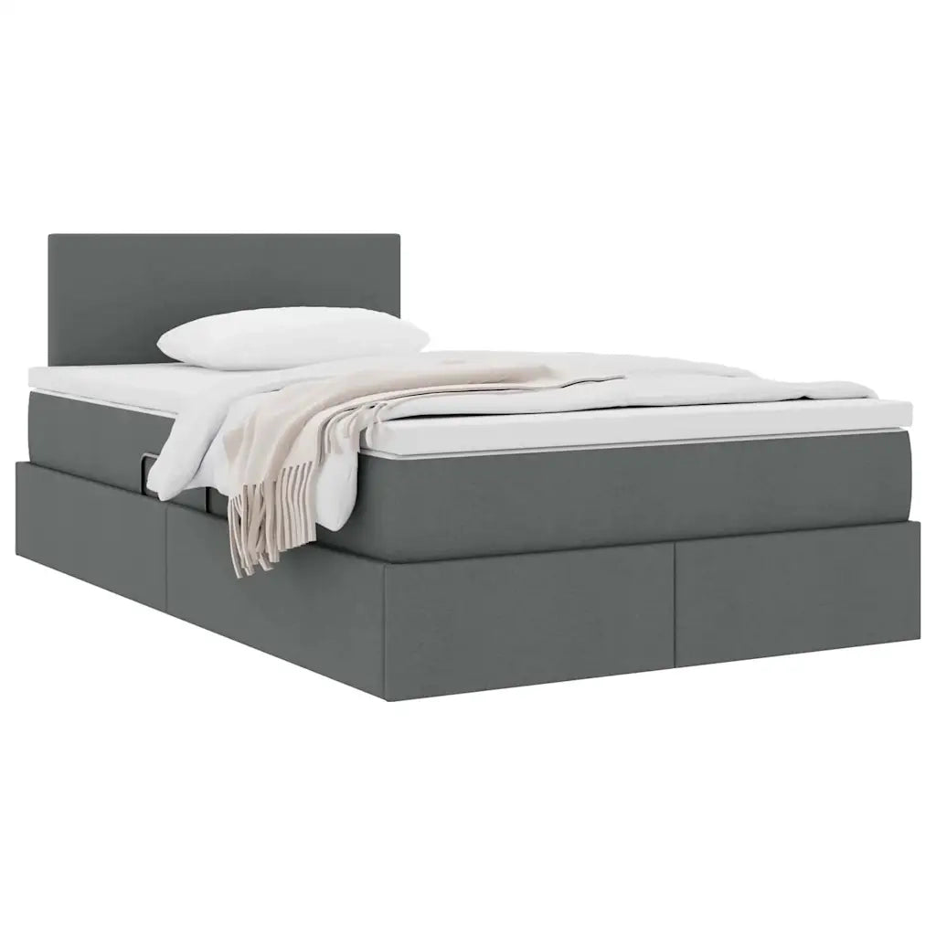 Letto con contenitore e materasso Grigio scuro 120 x 200 cm 3370438